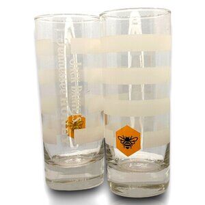Jack Daniels Tennessee Honey Whiskey BEE Highball Glass Cocktail Bar NWOT